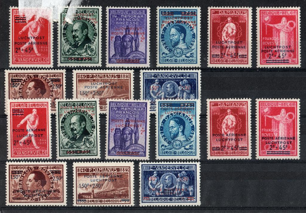 Belgique série de timbres No PA 15/23 et PA 15A/23A en neufs, Enlèvement ou Envoi, Non oblitéré, Neuf