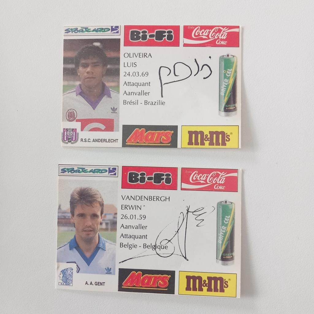 Sportcard met handtekening jaren 90', Verzamelen, Ophalen of Verzenden