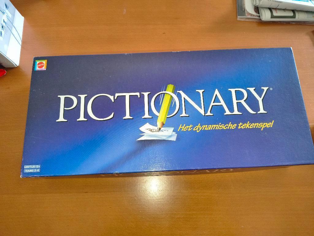 Gezelschapsspel Pictionary, Drie of vier spelers, Ophalen, Zo goed als nieuw, Mattel games