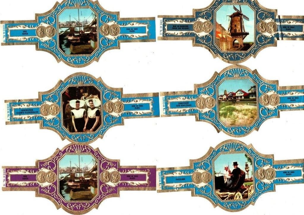 SIGARENBANDEN GROOT FORMAAT DERK DE VRIES, Ophalen of Verzenden, Zo goed als nieuw, Sigarenbandjes