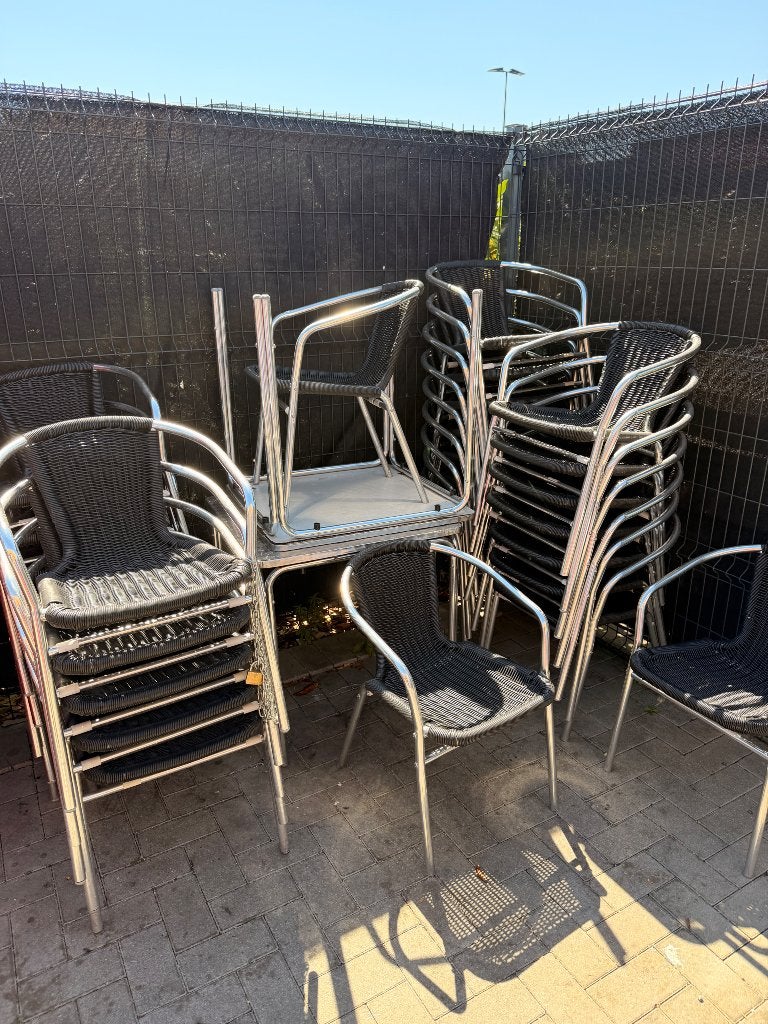 Chaise de terrasse, Enlèvement, Utilisé, Aluminium, Empilable