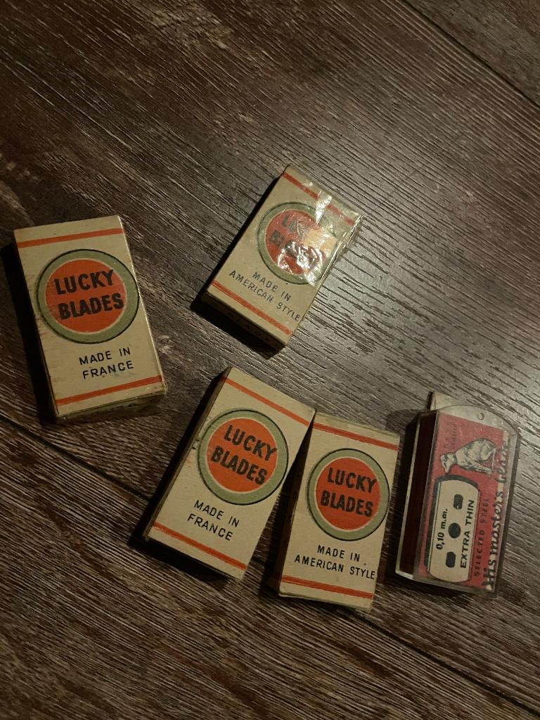 Vintage scheermesjes Lucky Strike, Ophalen of Verzenden