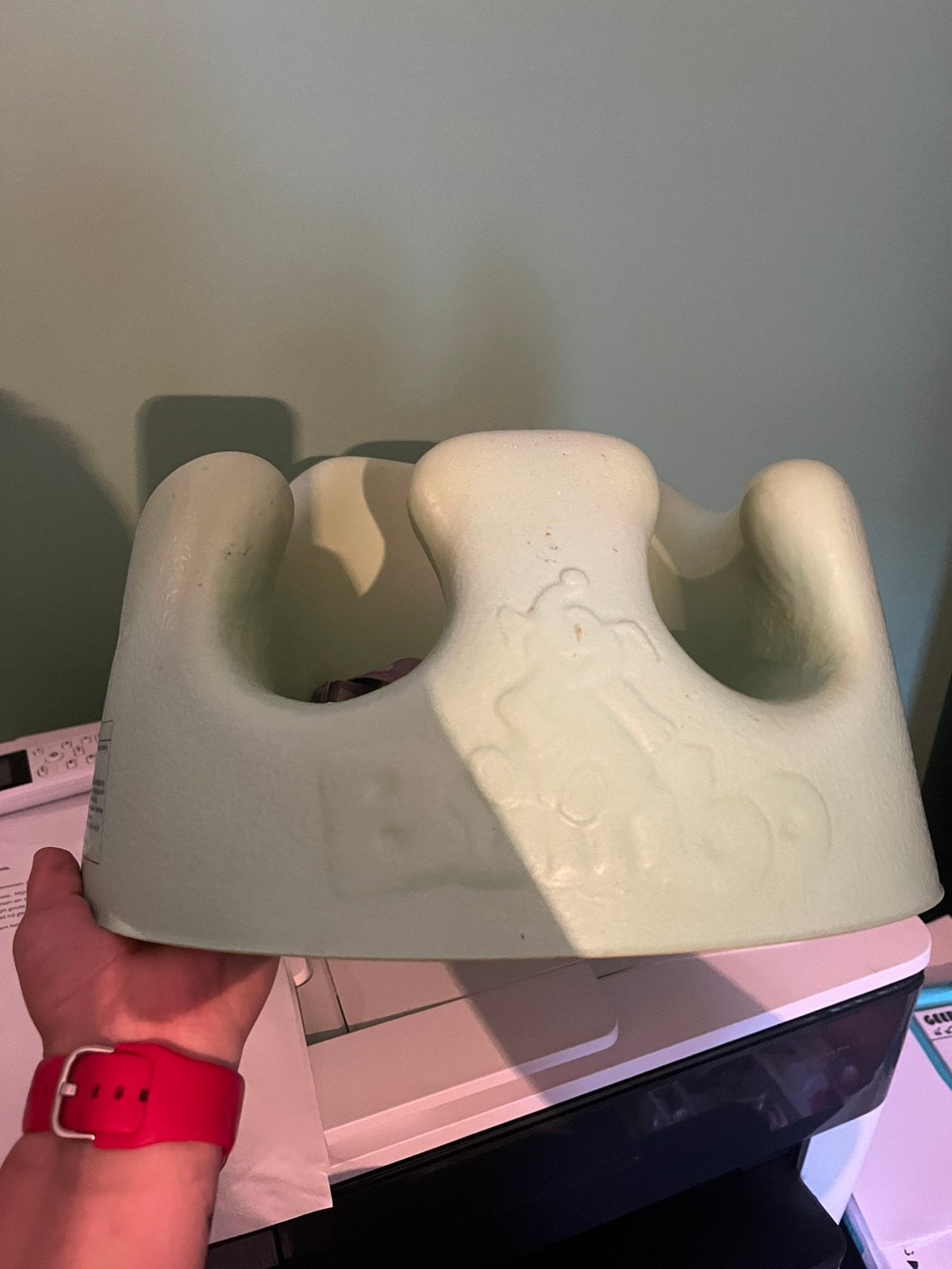 Lichtgroen Bumbo zitje, Kinderen en Baby's, Kinderstoelen, Ophalen of Verzenden, Zo goed als nieuw, Gordel(s)