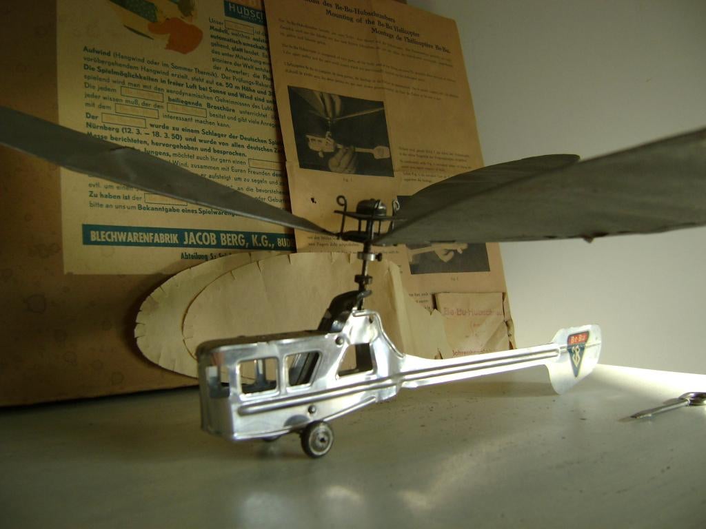 Be Bu Hub speelgoed helikopter Jacob Berg jaren 50, Verzamelen, Ophalen, Gebruikt