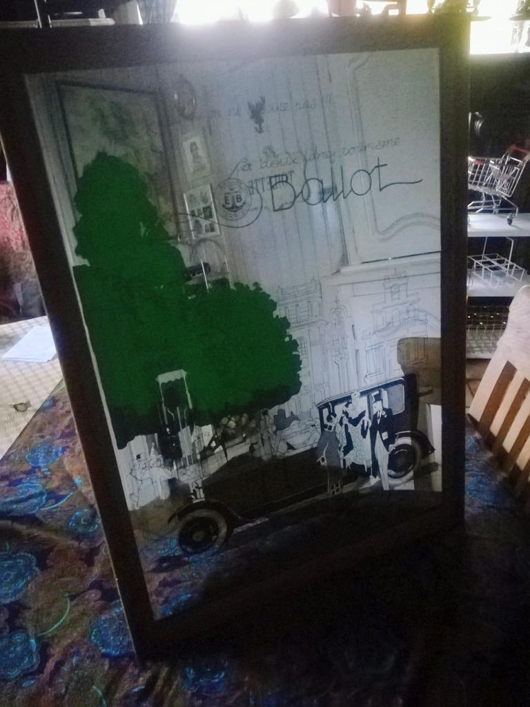 Een reclamespiegel van BALLOT/PARIS, Antiek en Kunst, Curiosa en Brocante, Ophalen