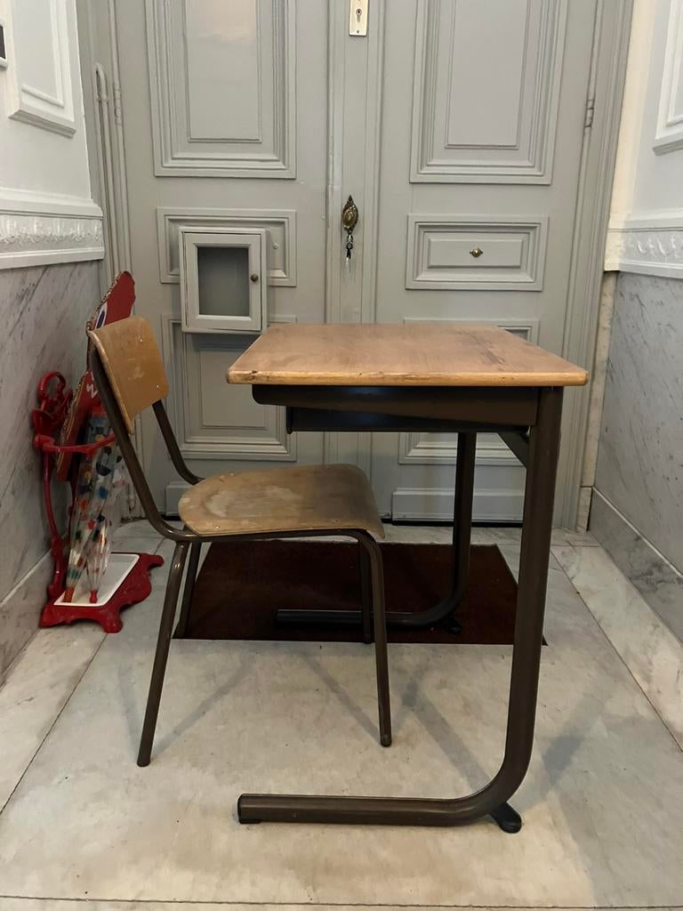 Vintage Bureau & stoel, Ophalen, Gebruikt