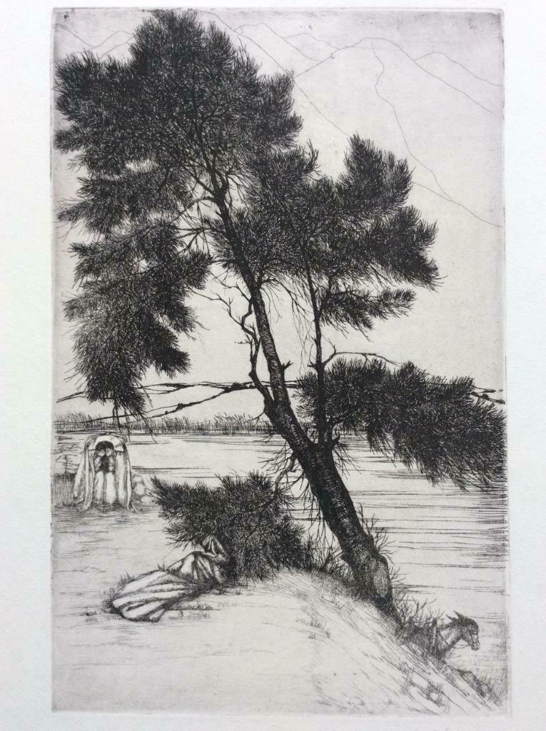 Eugeen Yoors (Antwerpen, 1879 – Berchem, 1975)  Rustplaats, Antiek en Kunst, Ophalen of Verzenden