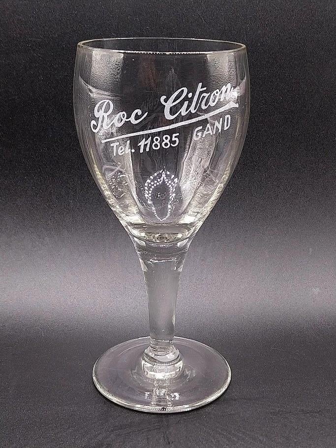 verre à piedà l'acide "ROC  CITRON", Collections, Marques de bière, Enlèvement ou Envoi
