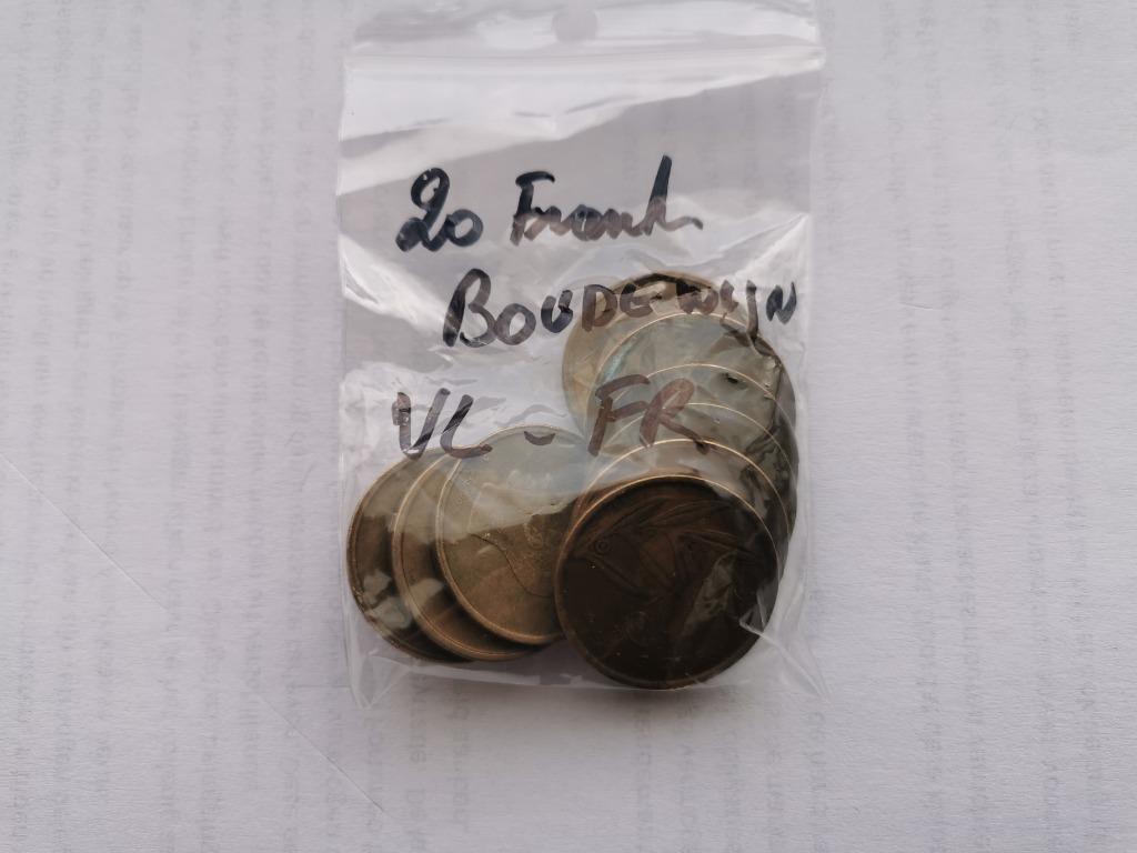 20 frank type Elstrom, Postzegels en Munten, Ophalen of Verzenden, Brons, Losse munt