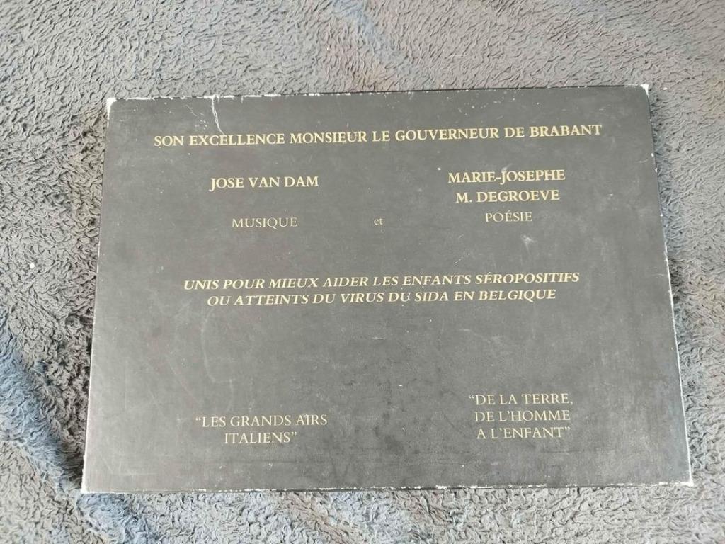 Coffret rare CD Van Dam LIVRE Degroeve PIN's Sida, Enlèvement ou Envoi, Utilisé, Chant