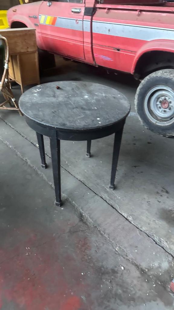 Tuintafel, Tuin en Terras, Tuintafels, Ophalen, Gebruikt, Rond, Hout