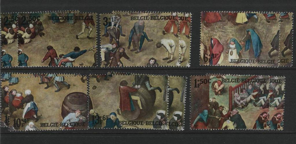 Reeks kinderspelen van Brueghel postfris, Verzenden, Postfris, Postfris, Kunst