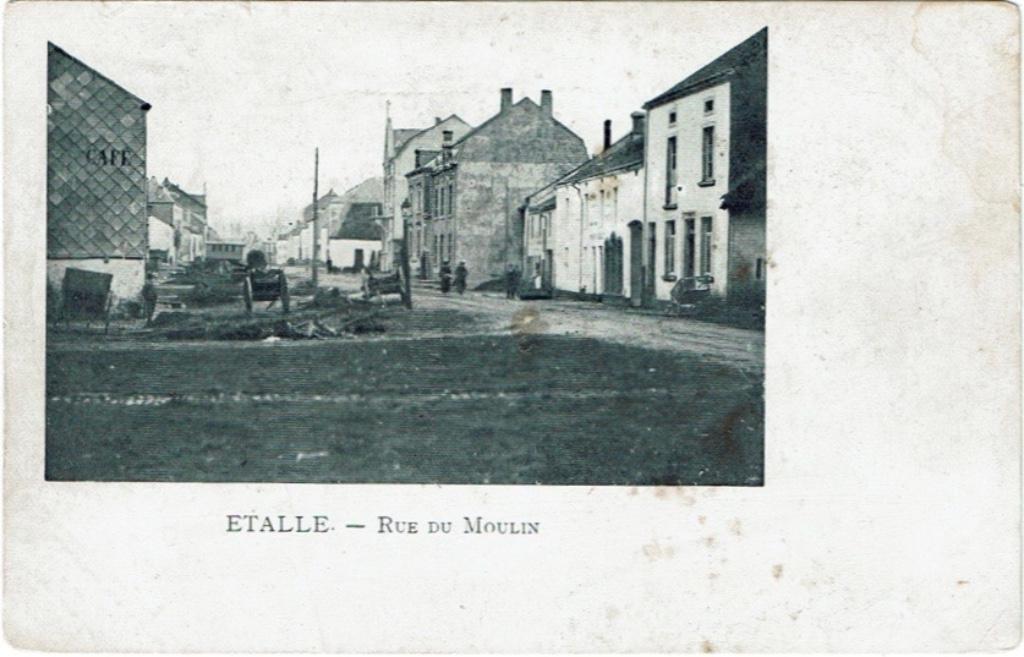 Carte postale ancienne Etalle rue du Moulin, Envoi, Non affranchie, Luxembourg