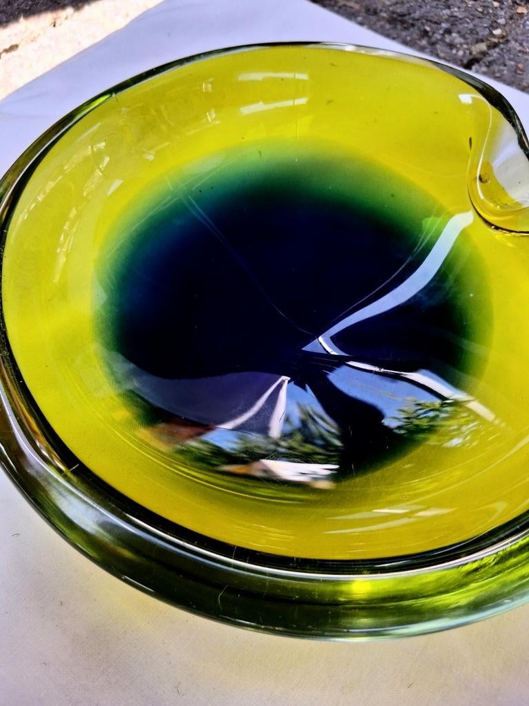 Murano grote schaal: Murano Sommerso Art Glass., Ophalen of Verzenden