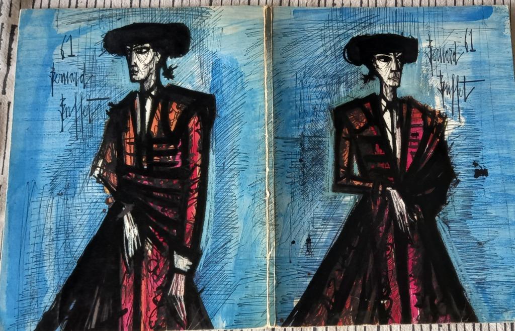 Bernard Buffet « Tauromachie » Katalog Vins Nicolas 1963, Antiquités & Art, Enlèvement ou Envoi