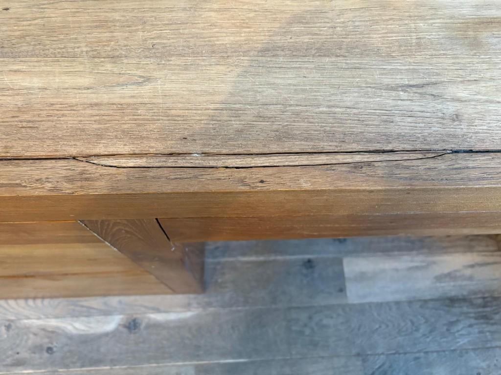 bureau en teck à vendre, Ophalen, Gebruikt