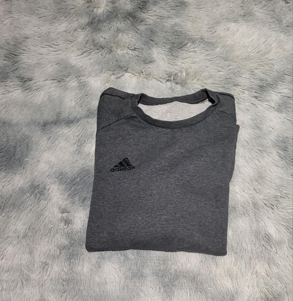 Adidas antracietgrijs sweatshirt - geborduurd Adidas-logo -, Kleding | Heren, Truien en Vesten, Gedragen, Maat 56/58 (XL), Grijs