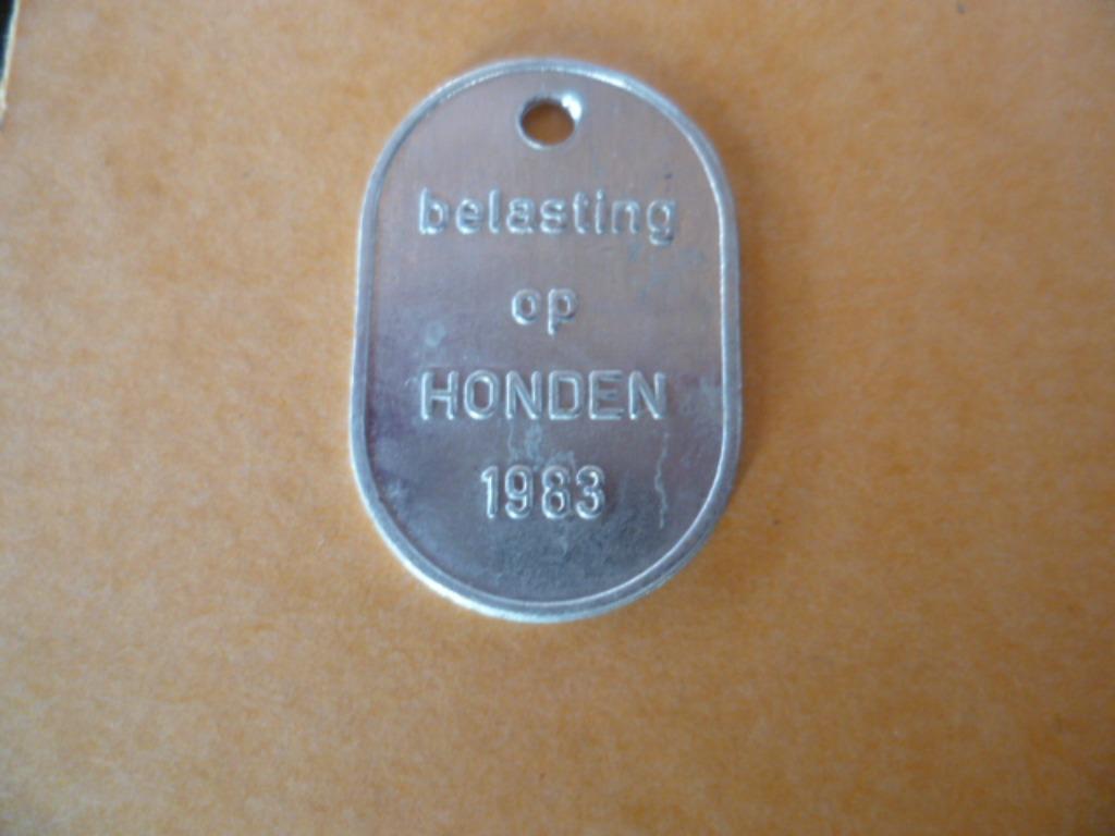 hondenpenning 1983, Ophalen of Verzenden