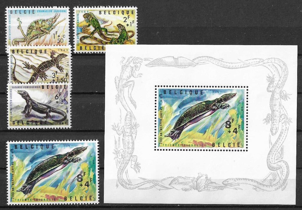 Belgique OPC 1344-48 + BL39 Zoo d'Anvers **, Timbres & Monnaies, Enlèvement ou Envoi, Non oblitéré, Neuf