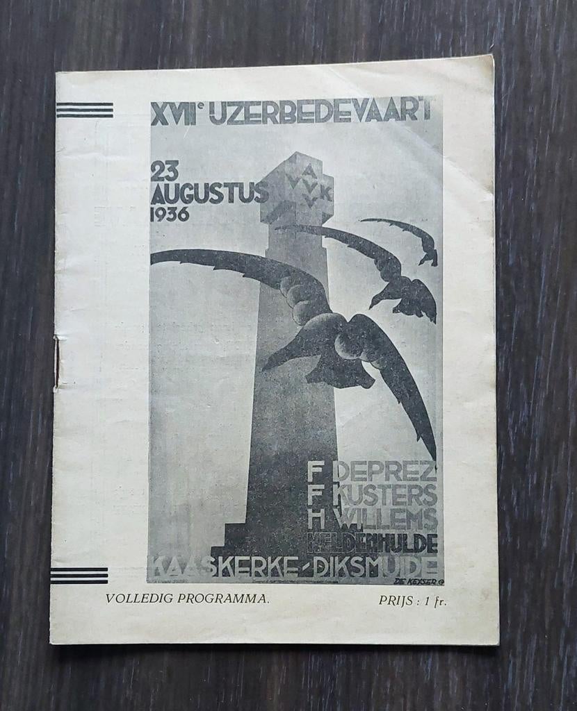 Programmaboekje 17de IJzerbedevaart 1936, Ophalen of Verzenden