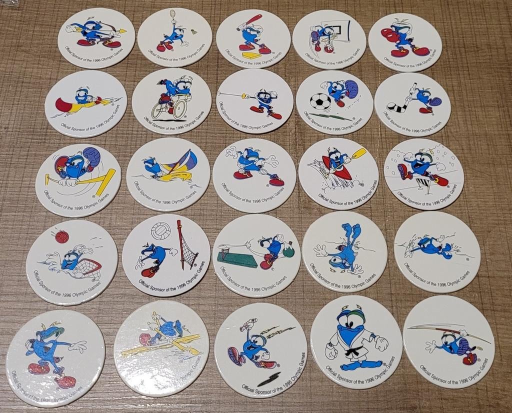 Imperial: 25 verzamelschijfjes Olympische Spelen 1996, Collections, Marques & Objets publicitaires, Enlèvement ou Envoi, Comme neuf