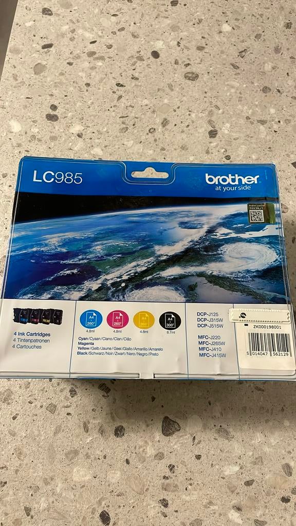 6 stuks inkt brother LC 985, Computers en Software, Ophalen, Nieuw