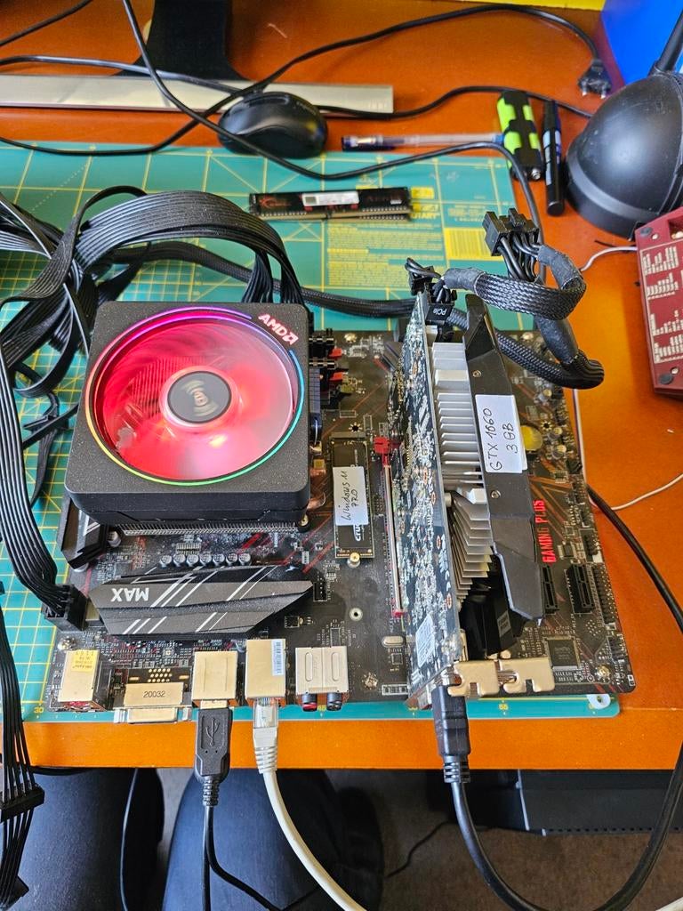 MSI moederbord met Ryzen 3900X (12-core) 1TB nvme en 16 GB, Computers en Software, Ophalen, AMD
