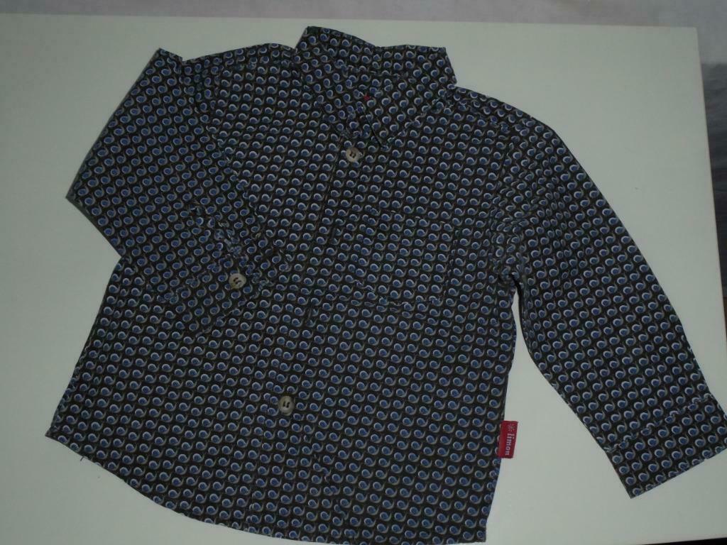 zwart hemd met slakjes merk Limón mt 80 - als nieuw, Garçon, Enlèvement ou Envoi, Chemise ou Chemisier, Comme neuf