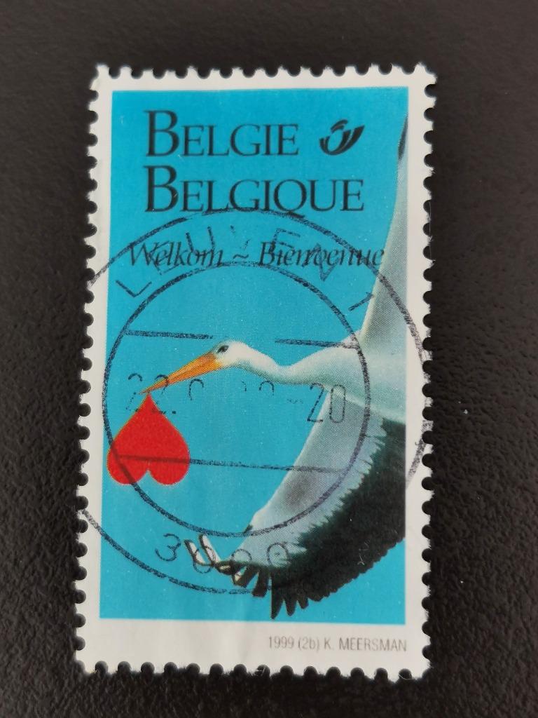 Belgie 1999 - Welkom (uit boekje) - vogels, ooievaar, Ophalen of Verzenden, Gestempeld