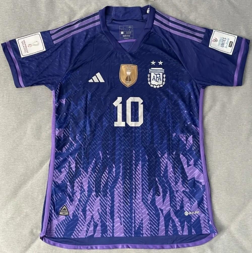 Argentinië Messi Voetbal Uitshirt World Cup2002 Qatar Nieuw, Envoi, Comme neuf
