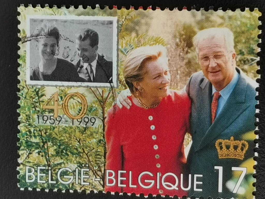 Belgie 1999 - 40 jaar huwelijk Koning Albert Koningin Paola, Ophalen of Verzenden, Gestempeld, Koninklijk huis