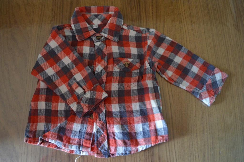 Geruit hemd wit/blauw/rood 74, Zeeman, Garçon ou Fille, Enlèvement ou Envoi, Chemise ou Chemisier