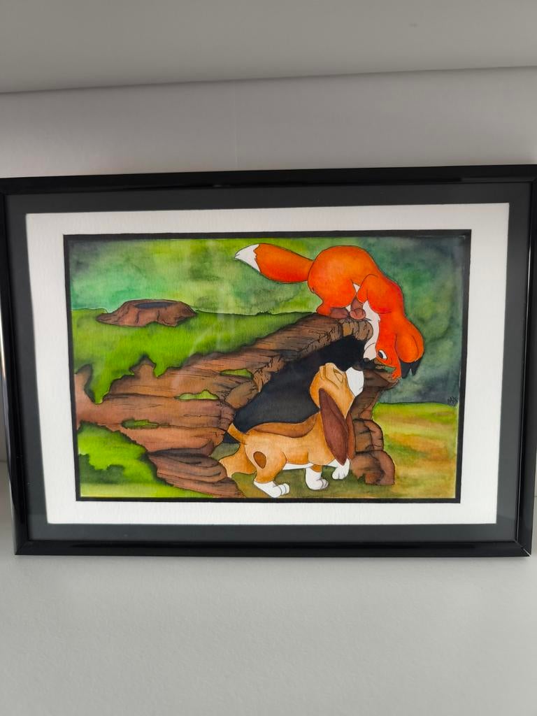 Cadre peinture Disney rox et rouky, Collections, Enlèvement