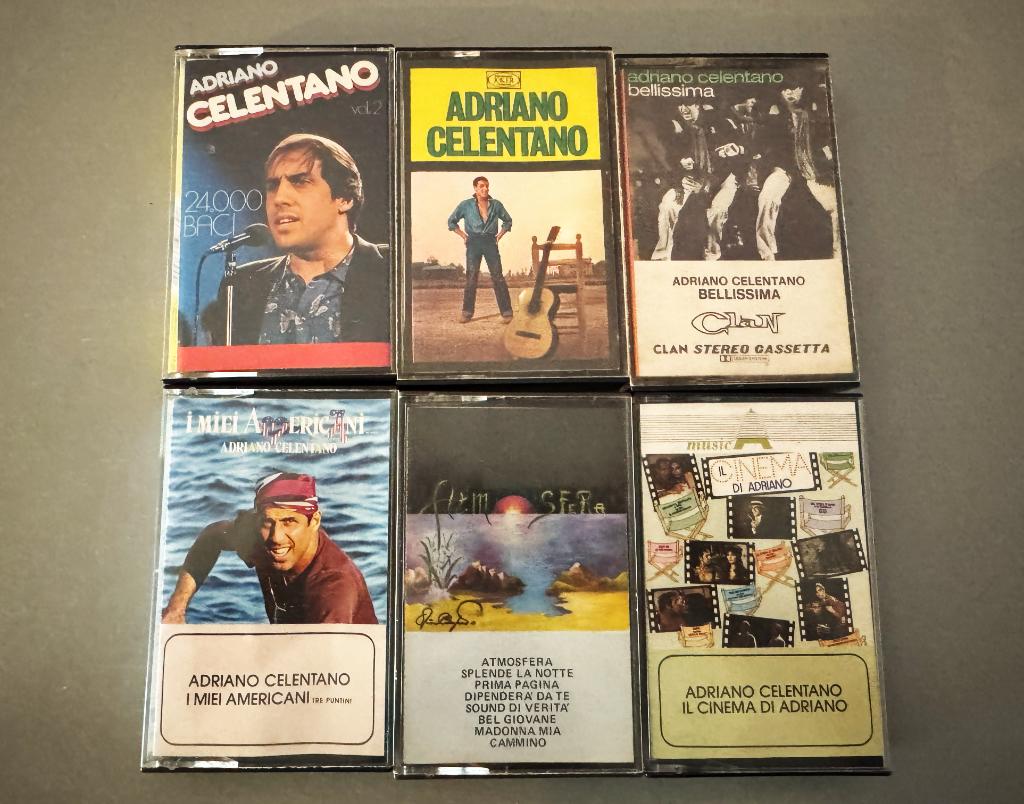 Adriano Celentano - Lot de  6 cassettes, Originale, Autres genres, Enlèvement, Utilisé