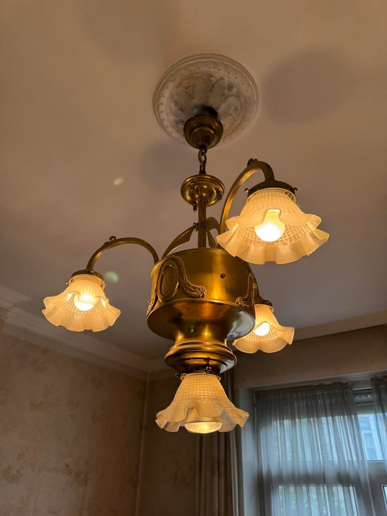 Lustre en laiton, Ophalen, Gebruikt