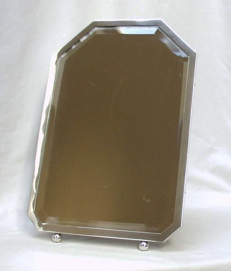 Miroir de toilette Art Déco - ARGENT., Antiquités & Art, Antiquités | Miroirs, Moins de 50 cm, Moins de 100 cm, Autres formes