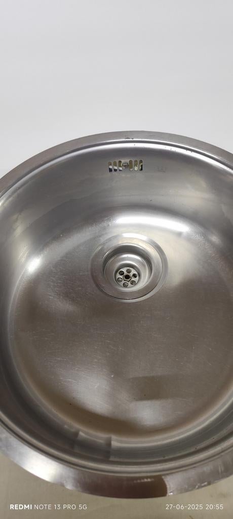 Wasbak. Inox. Buitenmaat 44 cm., Enlèvement, Comme neuf, Inox