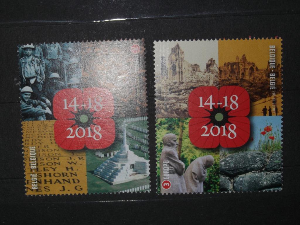 4820-4821 In Flanders fields 2018 MNH, Ophalen of Verzenden, Postfris, Frankeerzegel