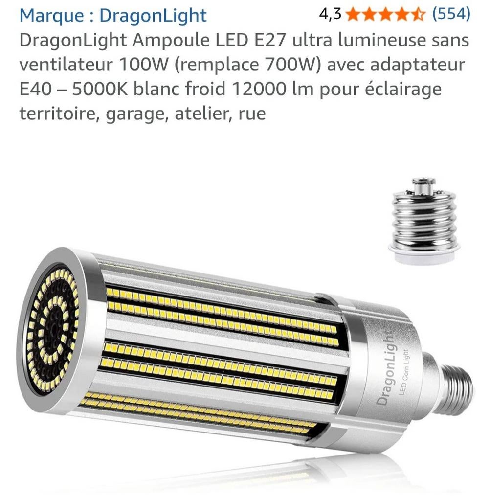 Dragon Light E27 ultraheldere LED-lamp, Ophalen, Nieuw, E27 (groot), Led-lamp