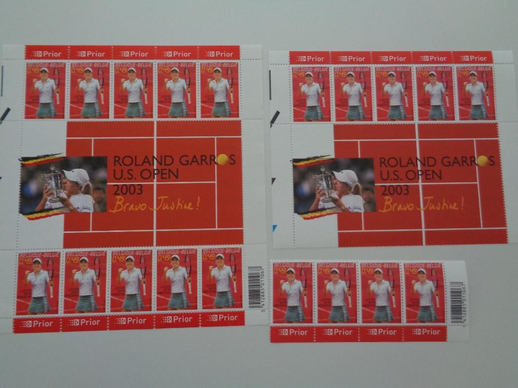 Collection Timbres Justine Roland Garros 19 timbres Neuf, Verzenden, Overige thema's