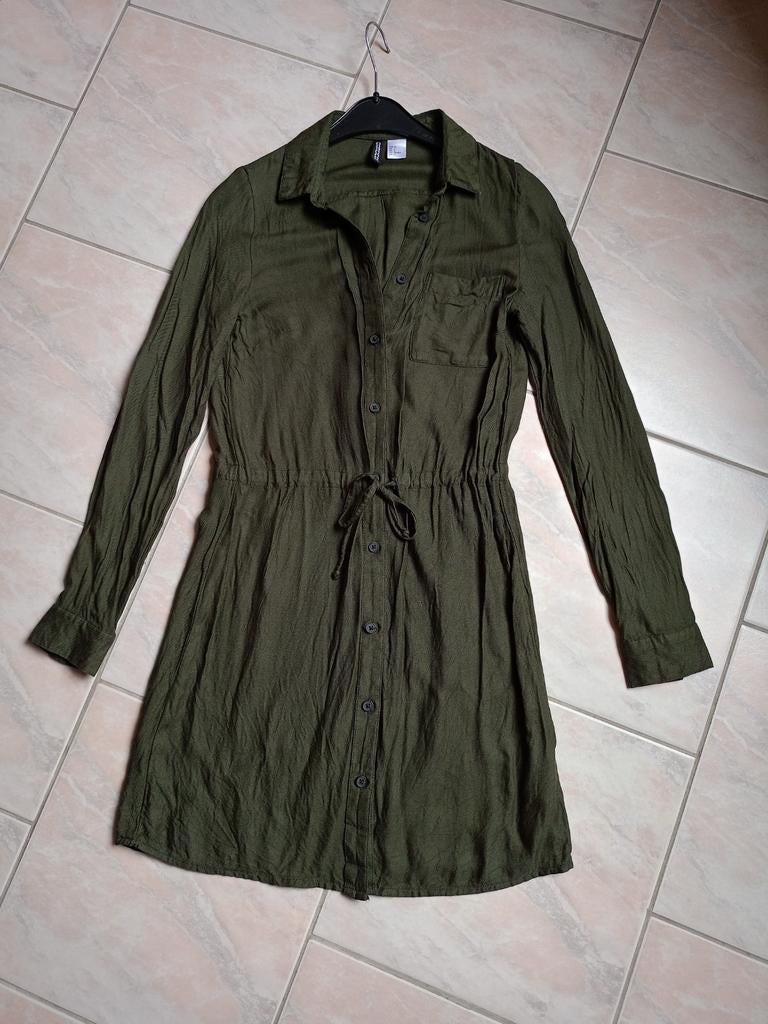 Robe chemise, H&N, Au-dessus du genou, Comme neuf, Vert