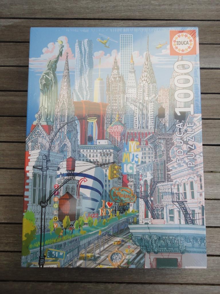 Educa Citypuzzle New York (1000 stukjes), Ophalen of Verzenden, 500 t/m 1500 stukjes, Nieuw, Legpuzzel