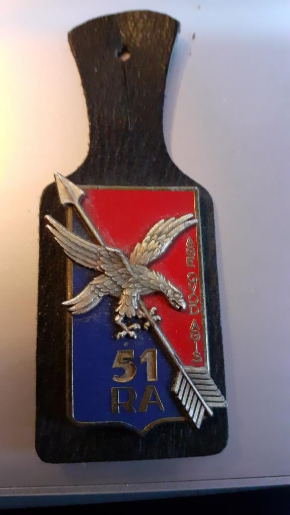 pucelle française 51eme regiment artillerie, Enlèvement ou Envoi, Armée de terre, Emblème ou Badge