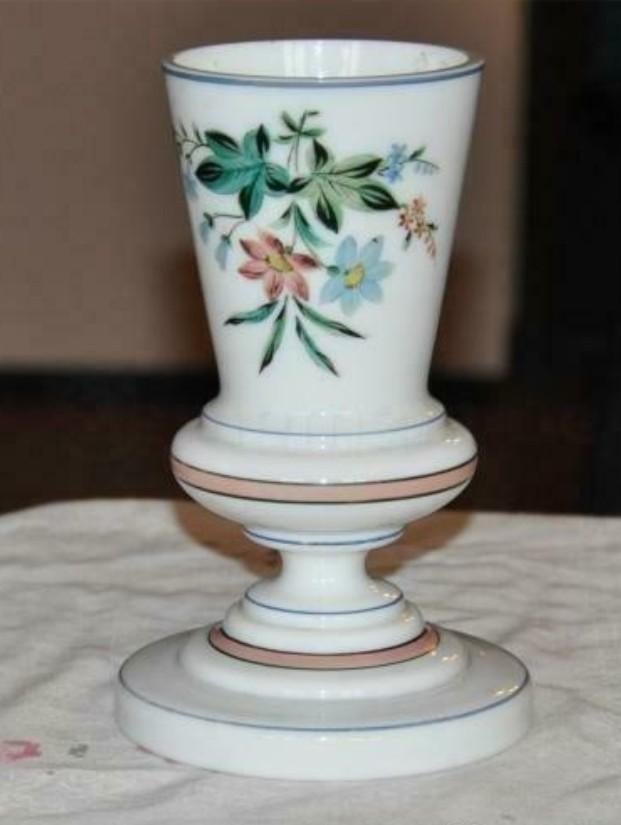 Vase opaline empire decor bouquet, Enlèvement ou Envoi