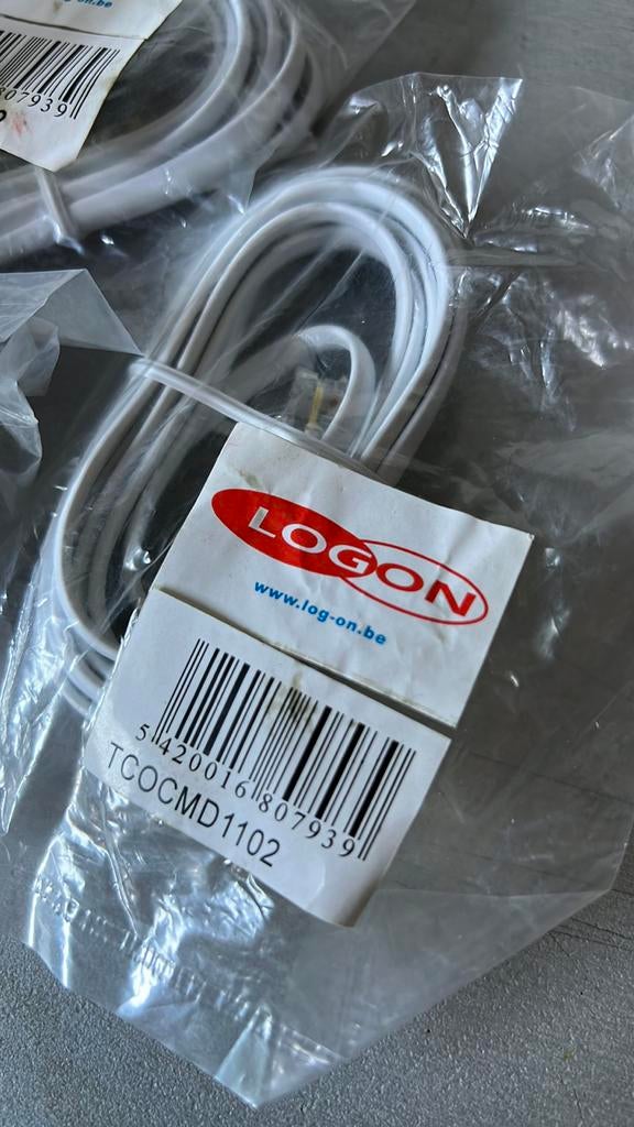 MODULAR CABLE RJ11/RJ11 2 meter, Enlèvement ou Envoi, Neuf