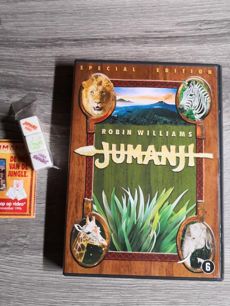 Jumanji pakket dvd's + dobbelstenen setje, Ophalen of Verzenden