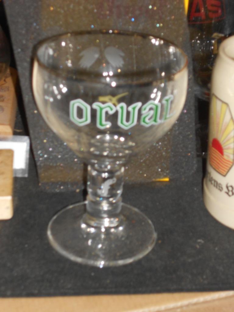 Bierglas.Orval .Gaurdian Angel.Mini .D 142, Enlèvement ou Envoi, Comme neuf, Verre ou Verres, Autres marques