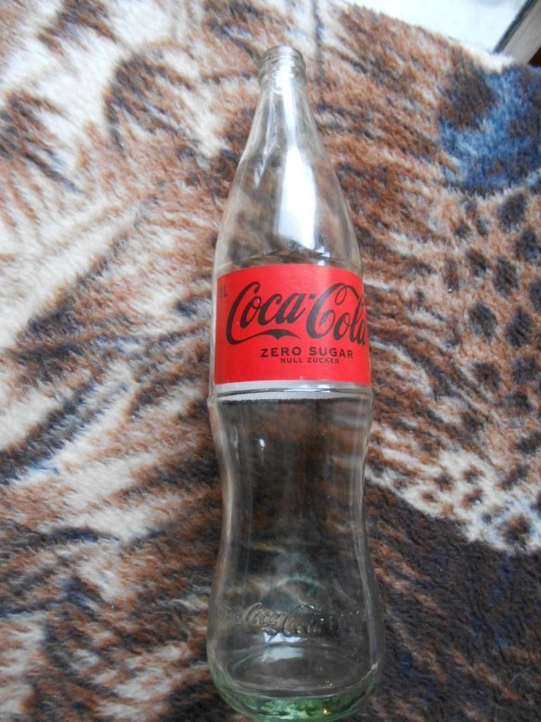 Duitse Coca Cola fles zero sugar 1liter glas, Verzamelen, Ophalen of Verzenden, Gebruikt