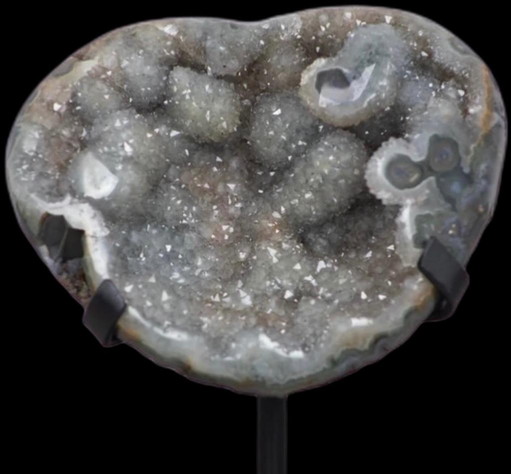 Amethyst Hart Valentijn Amethist Uruguay Geode Agaat, Enlèvement ou Envoi