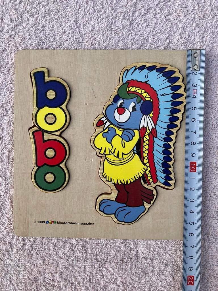 BoBo indien Puzzle bois 5 pièces Puzzle Kleuterblad, Enlèvement ou Envoi, 2 à 4 ans, Comme neuf, Moins de 10 pièces